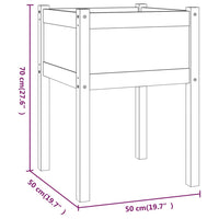 Fioriere da Giardino 2 pz 50x50x70 cm in Legno Massello di Pino