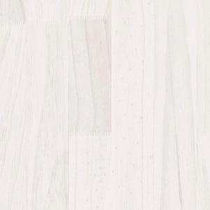 Fioriera da Giardino Bianca 50x50x70 cm Legno Massello di Pino cod mxl 66638