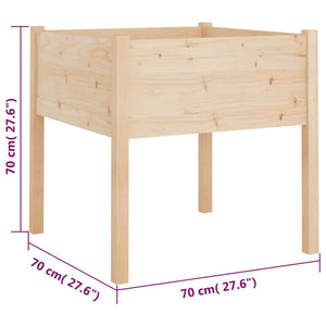 Fioriera da Giardino 70x70x70 cm in Legno Massello di Pino cod mxl 66954