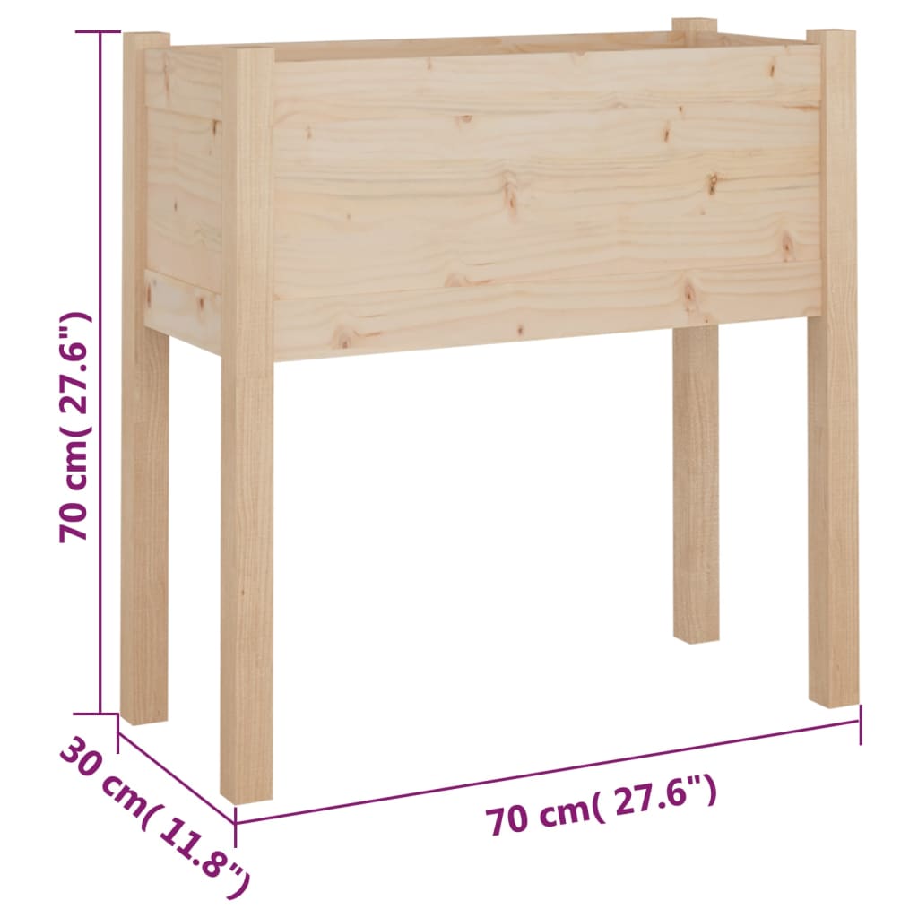 Fioriere da Giardino 2 pz 70x31x70 cm in Legno Massello di Pino cod mxl 66914