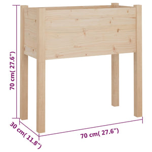 Fioriere da Giardino 2 pz 70x31x70 cm in Legno Massello di Pino cod mxl 66914