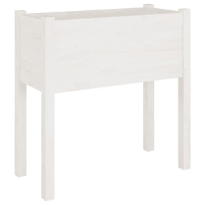 Fioriera da Giardino Bianca 70x31x70 cm Legno Massello di Pino cod mxl 67042