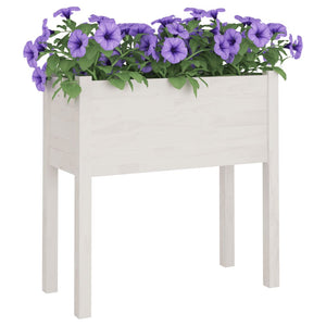 Fioriere da Giardino 2 pz Bianche 70x31x70 cm in Legno di Pino 810822