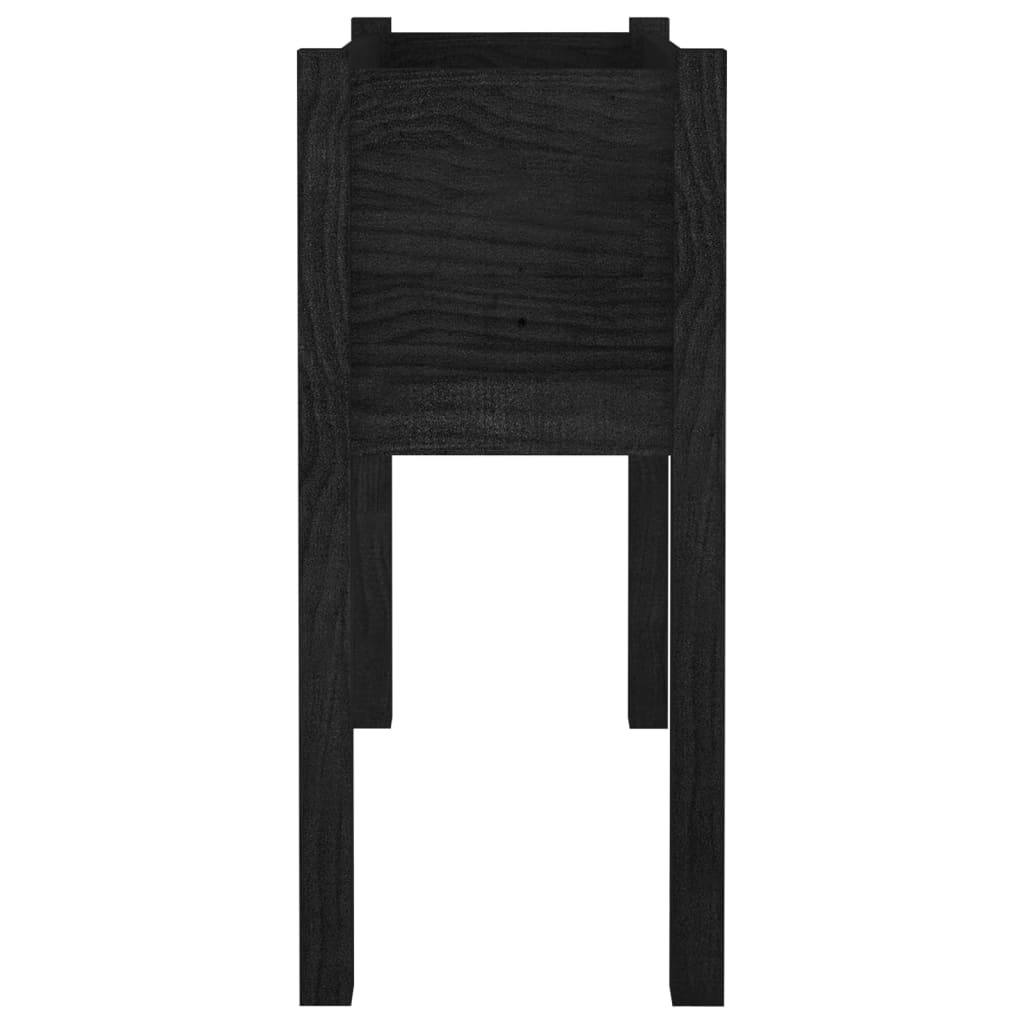 Fioriere da Giardino 2 pz Nere 70x31x70 cm in Legno di Pino 810828