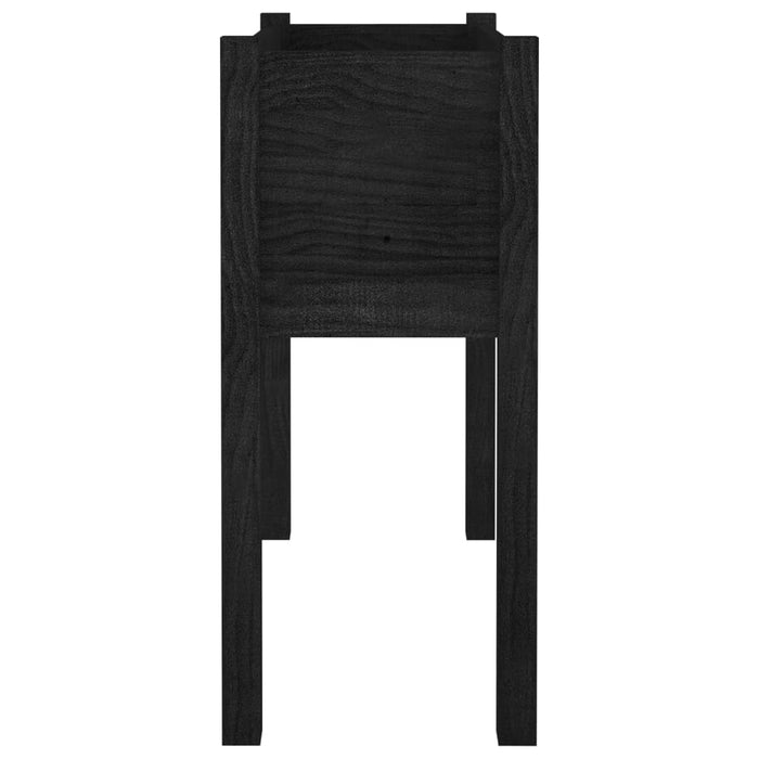 Fioriere da Giardino 2 pz Nere 70x31x70 cm in Legno di Pino 810828