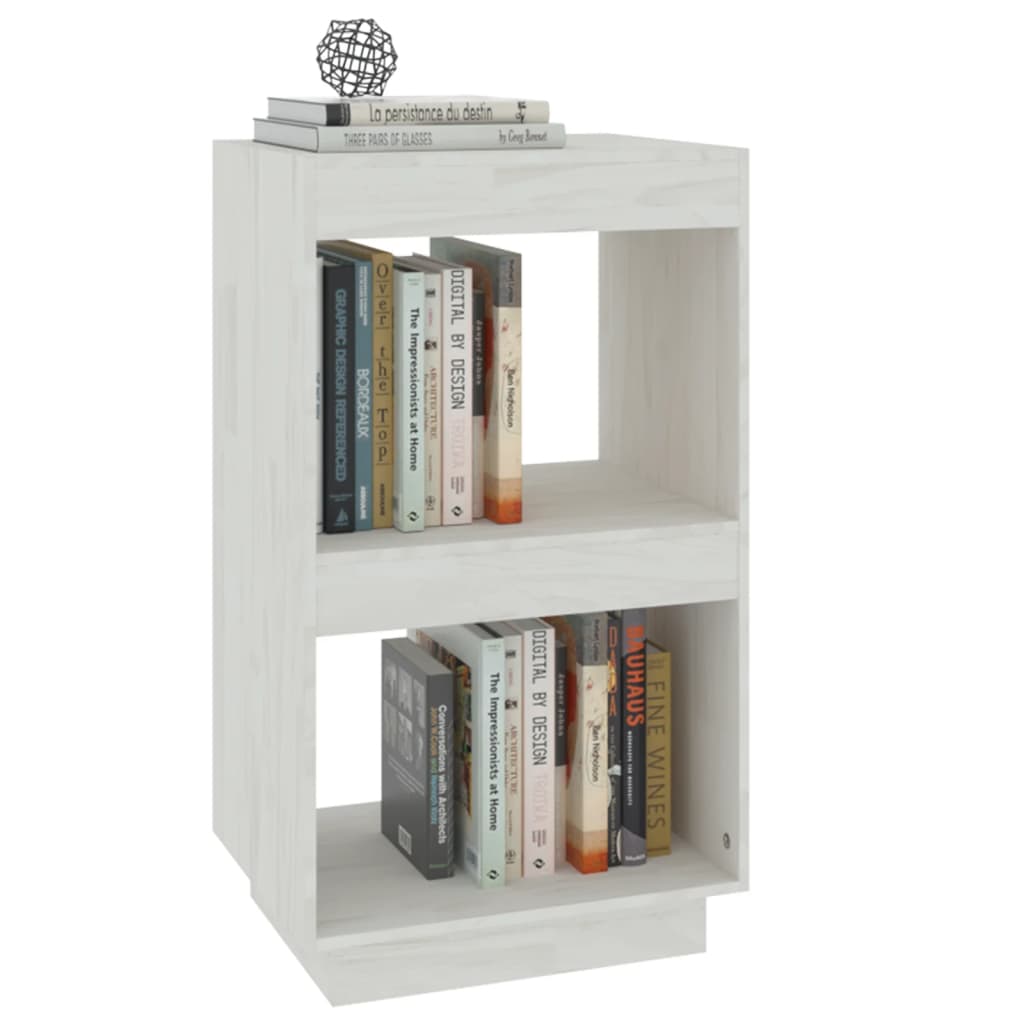 Libreria Bianca 40x35x71 cm in Legno Massello di Pino