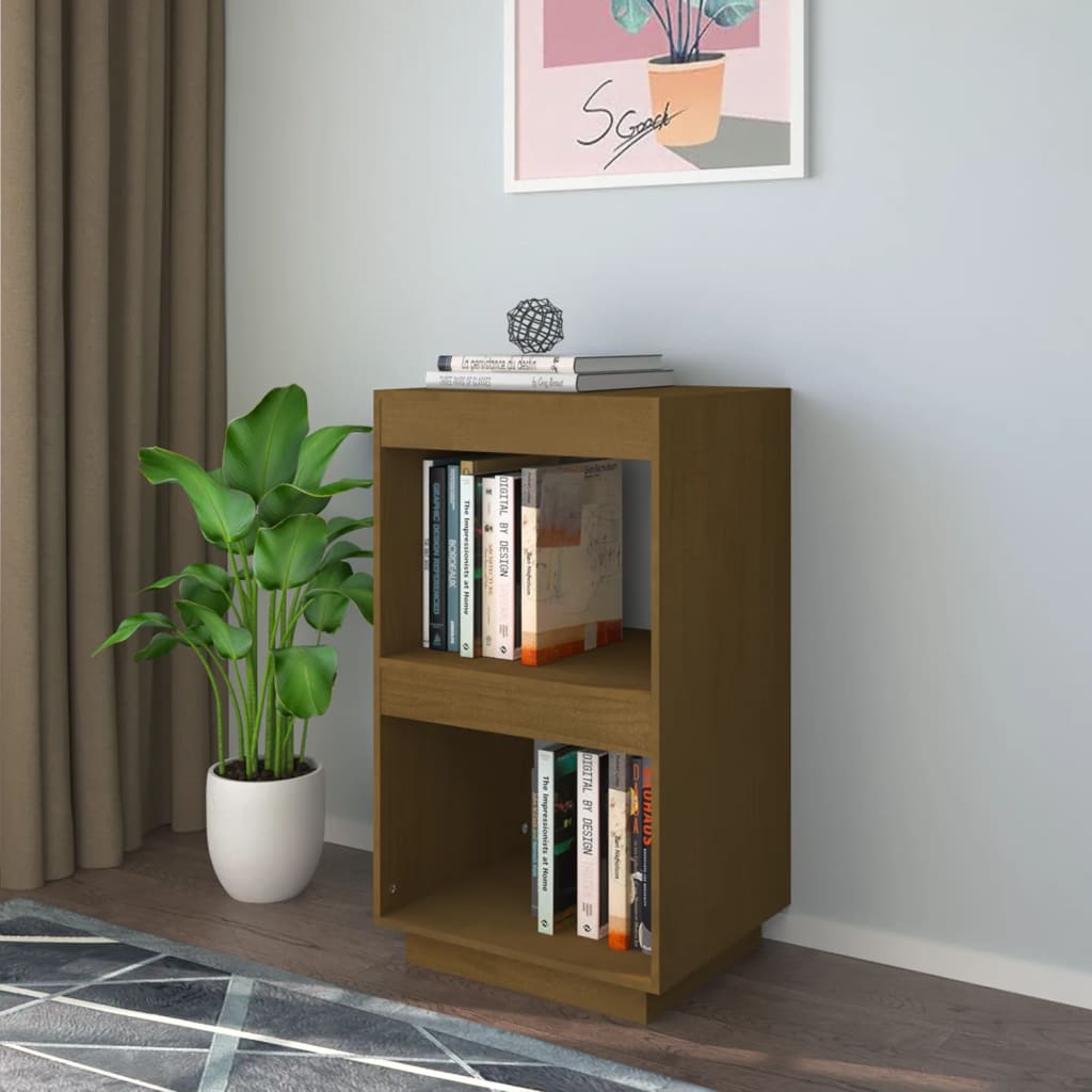 Libreria Marrone Miele 40x35x71 cm in Legno Massello di Pino cod mxl 19082