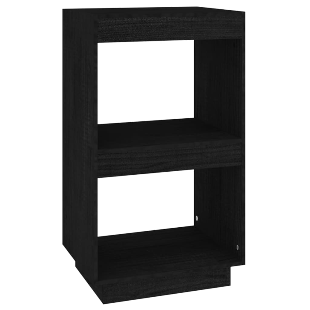 Libreria Nera 40x35x71 cm in Legno Massello di Pino cod mxl 16901