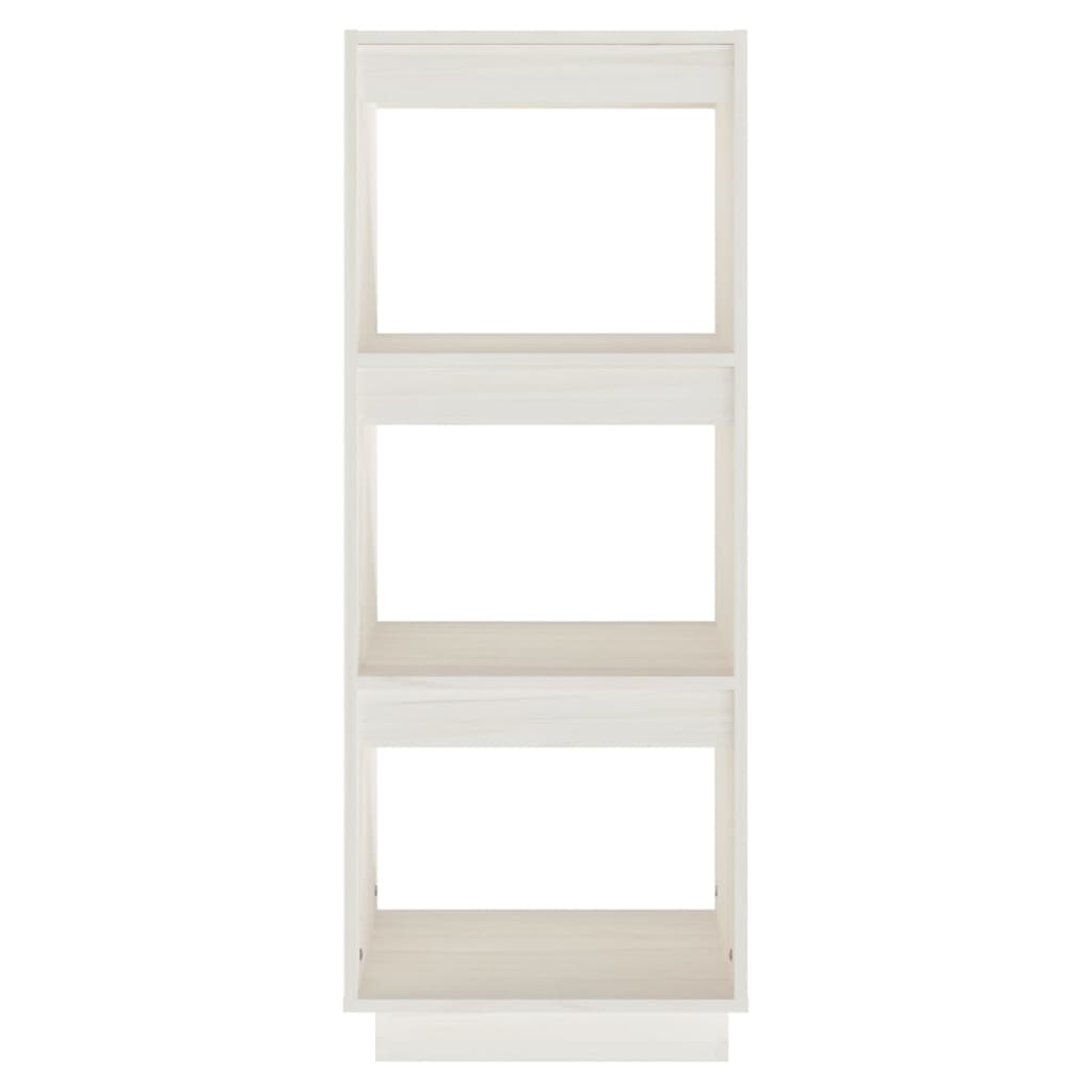 Libreria/Divisorio Bianco 40x35x103cm in Legno Massello di Pino