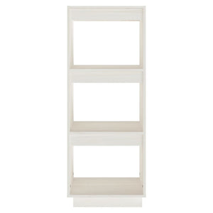 Libreria/Divisorio Bianco 40x35x103cm in Legno Massello di Pino