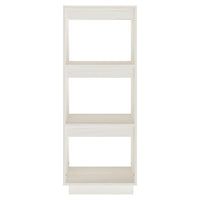 Libreria/Divisorio Bianco 40x35x103cm in Legno Massello di Pino cod 12338