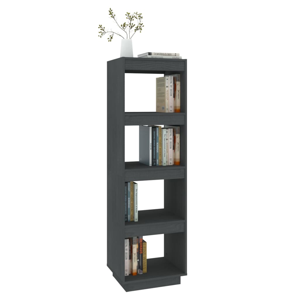 Libreria/Divisorio Grigio 40x35x135 cm in Massello di Pino