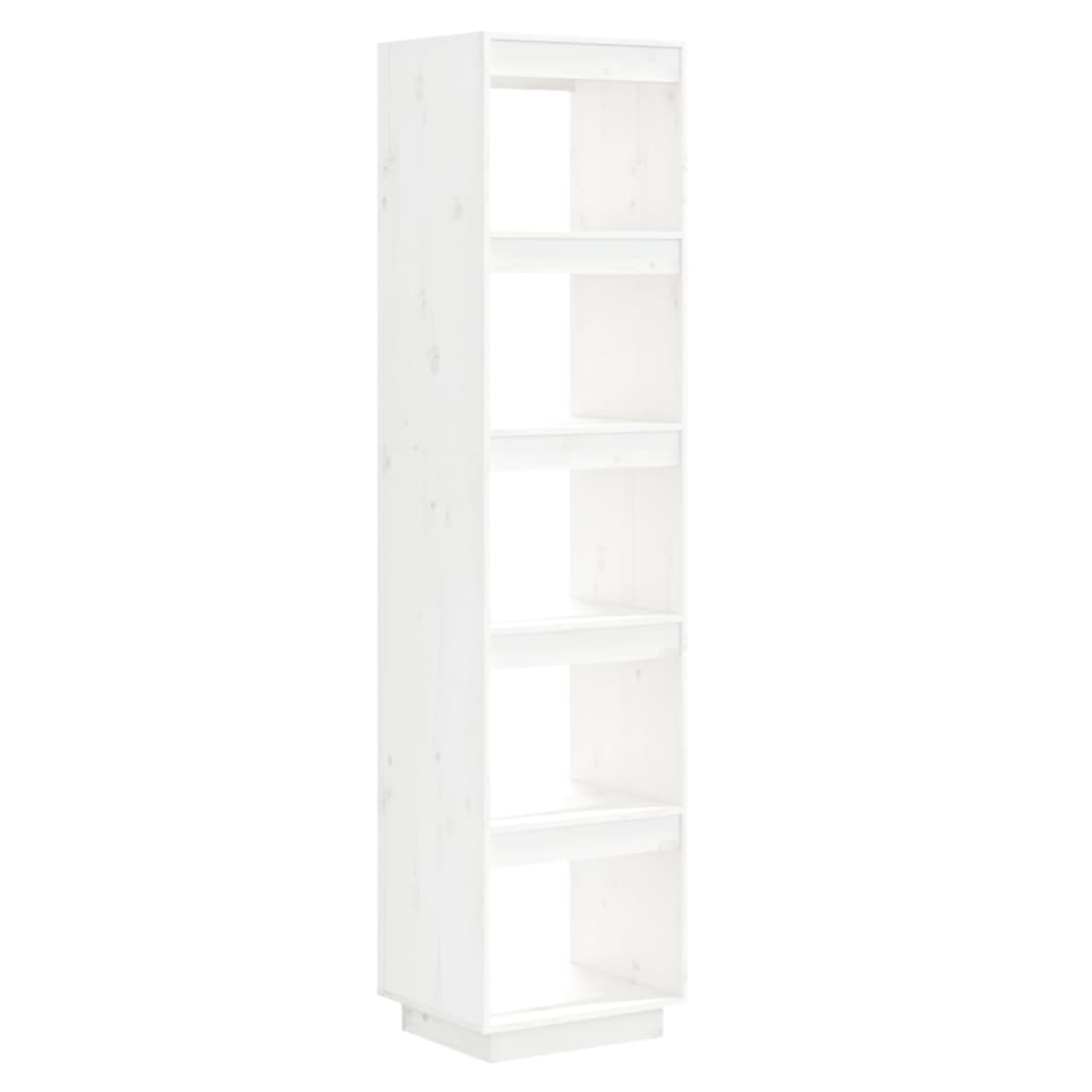 Libreria/Divisorio Bianco 40x35x167cm in Legno Massello di Pino cod mxl 9856