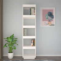 Libreria/Divisorio Bianco 40x35x167cm in Legno Massello di Pino cod mxl 9856