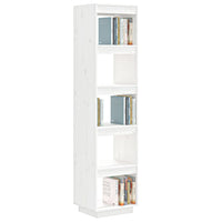 Libreria/Divisorio Bianco 40x35x167cm in Legno Massello di Pino cod mxl 9856