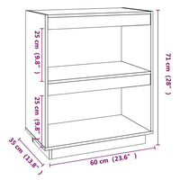 Libreria 60x35x71 cm in Legno Massello di Pino cod mxl 20542