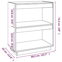 Libreria Marrone Miele 60x35x71 cm in Legno Massello di Pino