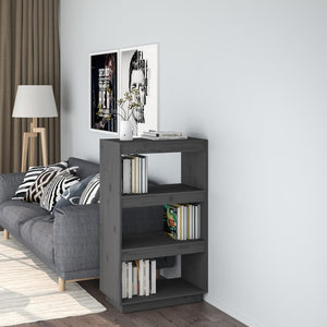 Libreria/Divisorio Grigio 60x35x103cm in Legno Massello di Pino cod 10850