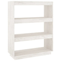 Libreria/Divisorio Bianco 80x35x103 cm Legno Massello di Pino