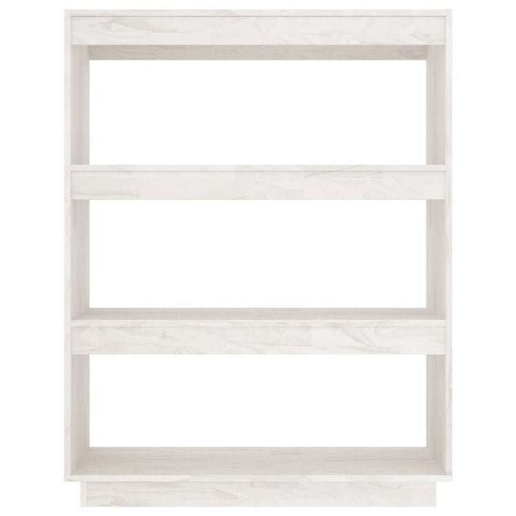 Libreria/Divisorio Bianco 80x35x103 cm Legno Massello di Pino