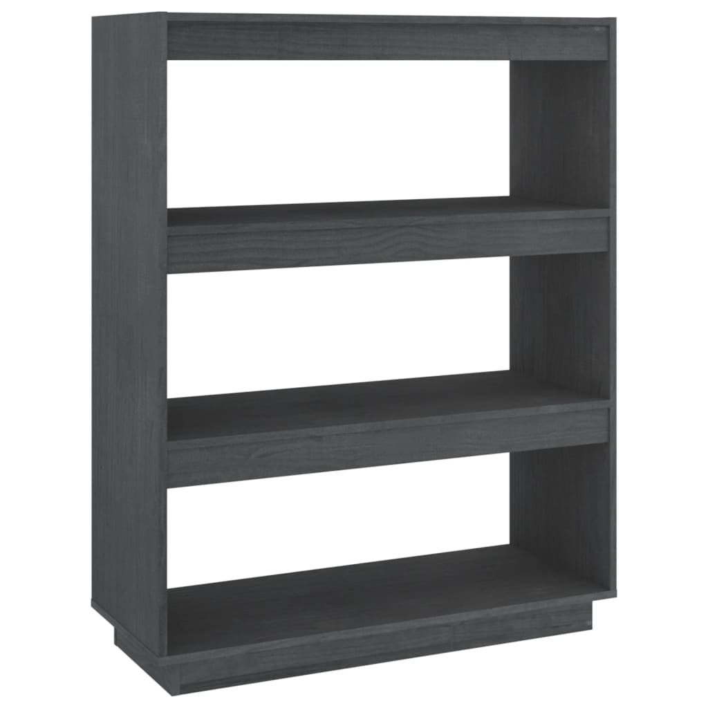 Libreria/Divisorio Grigio 80x35x103 cm Legno Massello di Pino cod 10849