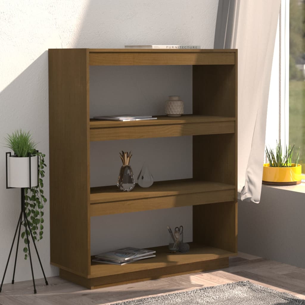 Libreria/Divisorio Miele 80x35x103 cm in Legno Massello di Pino cod mxl 17297