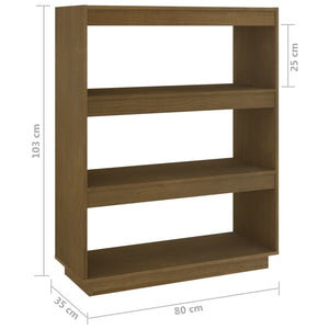 Libreria/Divisorio Miele 80x35x103 cm in Legno Massello di Pino cod mxl 17297