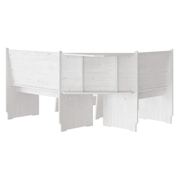 Set da Pranzo 3 pz REINE Bianco in Legno Massello di Pino 3096568