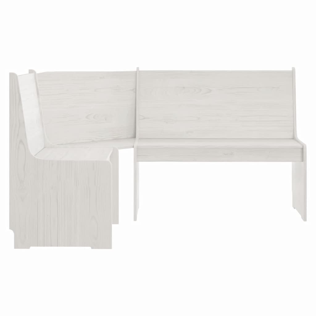 Set da Pranzo 3 pz REINE Bianco in Legno Massello di Pino 3096568