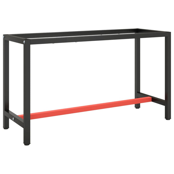 Telaio Banco da Lavoro Nero e Rosso Opaco 140x50x79 cm Metallocod mxl 120983