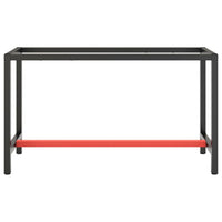 Telaio Banco da Lavoro Nero e Rosso Opaco 140x50x79 cm Metallocod mxl 120983