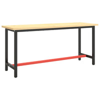 Telaio Banco da Lavoro Nero e Rosso Opaco 170x50x79 cm Metallo 151452