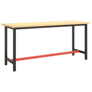 Telaio Banco da Lavoro Nero e Rosso Opaco 170x50x79 cm Metallo 151452