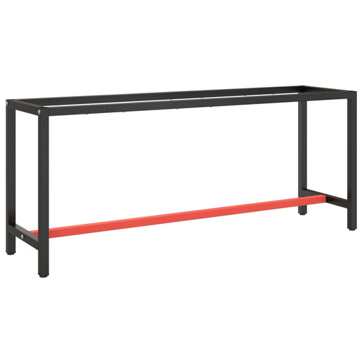 Telaio Banco da Lavoro Nero e Rosso Opaco 190x50x79 cm Metallo cod mxl 78275