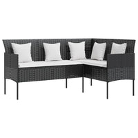 Divano a Forma di L con Cuscini in Polyrattan Nerocod mxl 118481