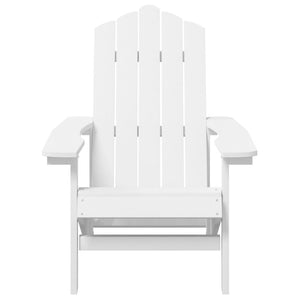 Sedia da Giardino Adirondack Bianca HDPE 318637