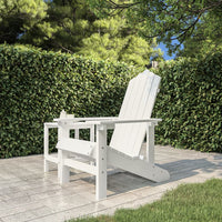 Sedia da Giardino Adirondack Bianca HDPE cod mxl 20754