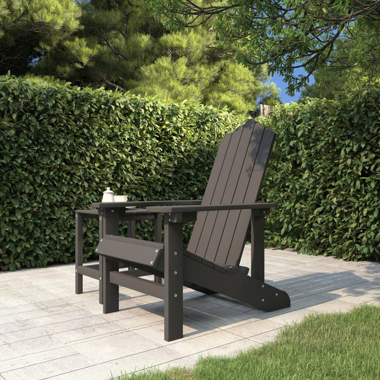 Sedia da Giardino Adirondack Antracite HDPE cod mxl 22966