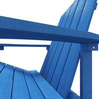 Sedia da Giardino Adirondack con Poggiapiedi Blu Acqua HDPE cod mxl 16623