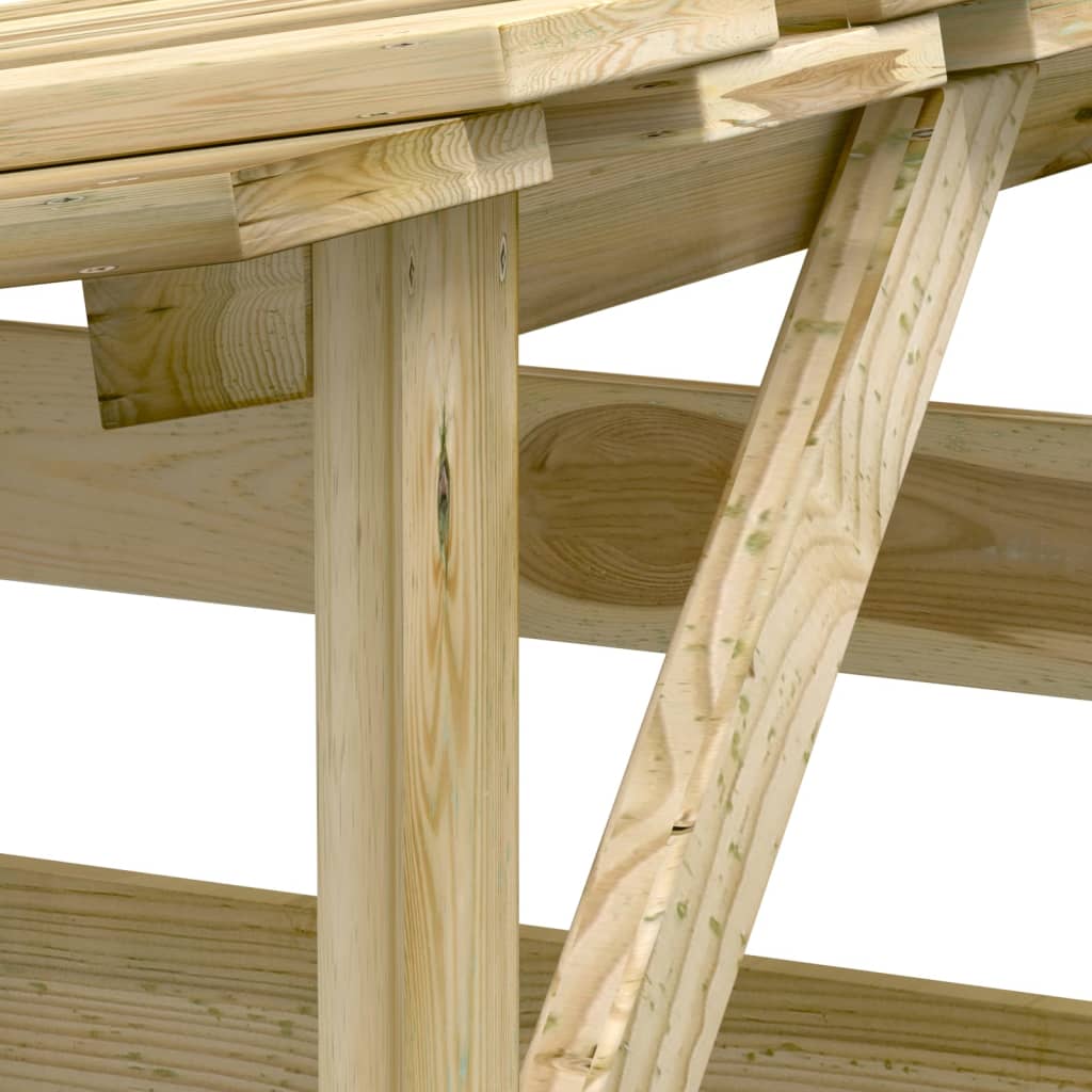 Pergola con Tetto 100x90x100 cm in Legno di Pino Impregnato 318379