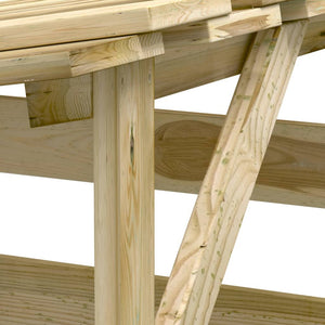 Pergola con Tetto 100x90x200 cm in Legno di Pino Impregnato 318380