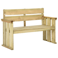 Panchina da Giardino 121 cm in Legno di Pino Impregnato cod mxl 46114