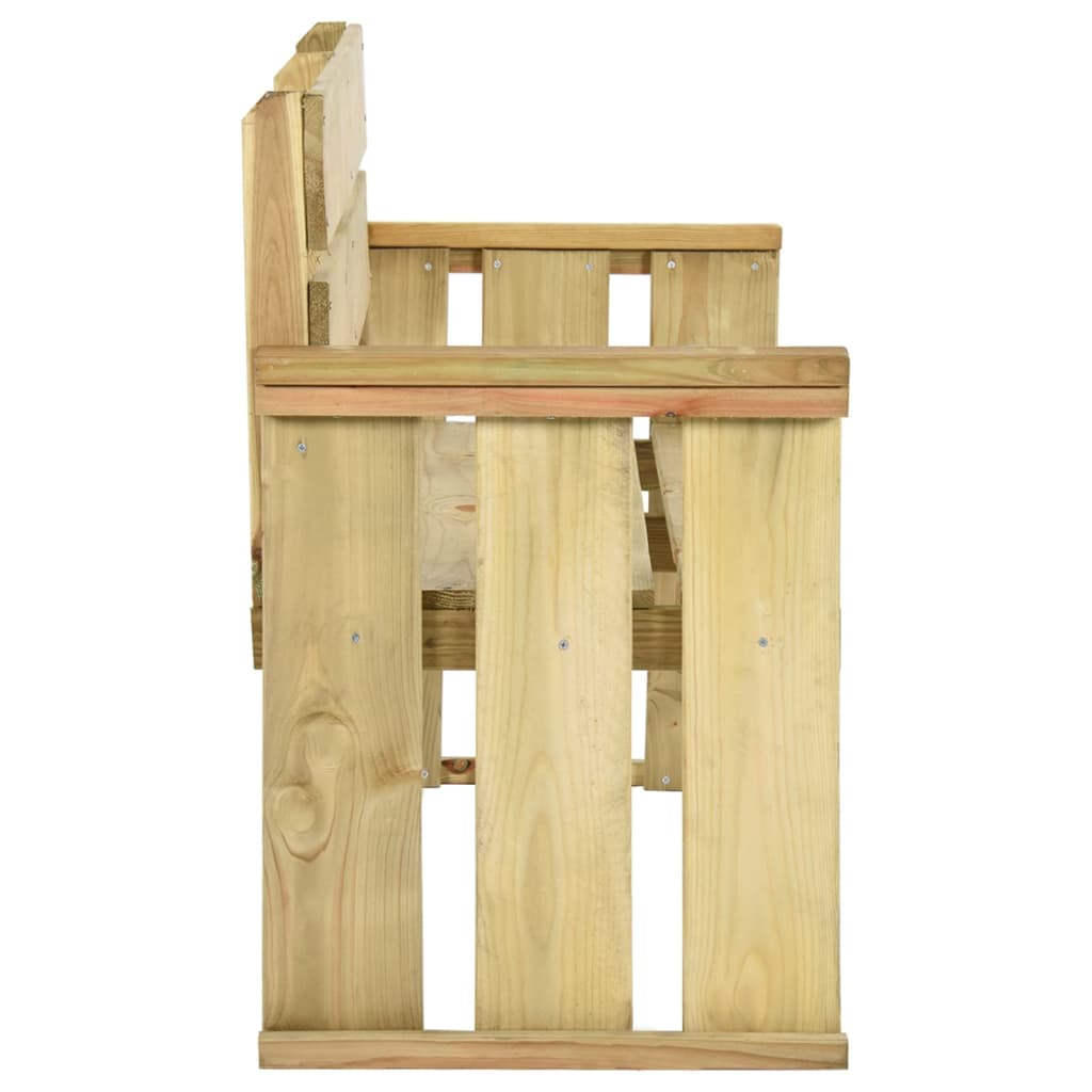 Panchina da Giardino 121 cm in Legno di Pino Impregnato cod mxl 46114