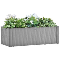 Letto Rialzato da Giardino con Irrigazione Grigio 100x43x33cm 317576