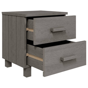 Comodino HAMAR Grigio Chiaro 40x35x44,5 cm in Legno di Pino 340407