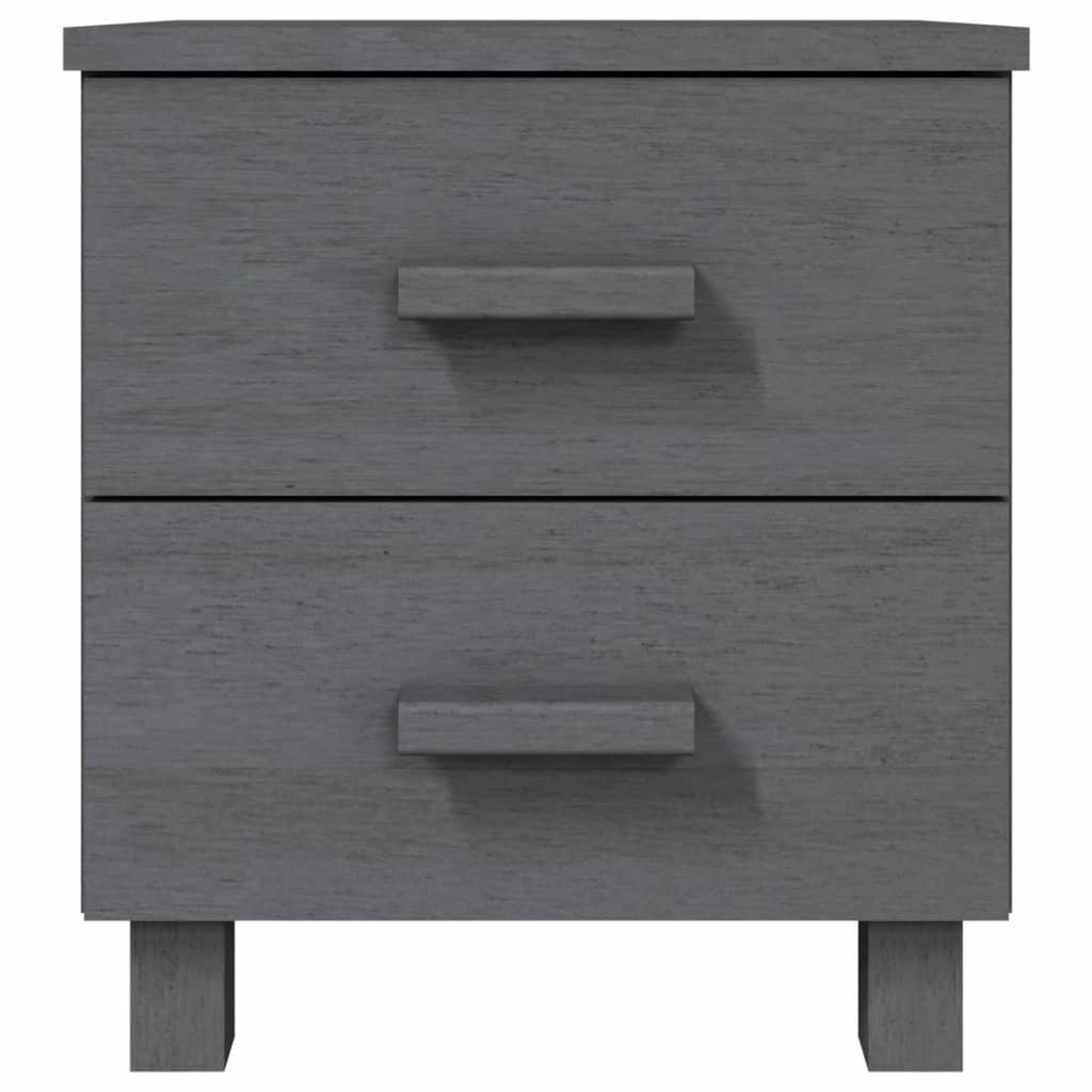 Comodini 2 pz Grigio Scuro 40x35x44,5 cm Legno Massello di Pino cod mxl 30197