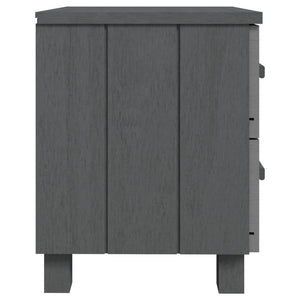 Comodini 2 pz Grigio Scuro 40x35x44,5 cm Legno Massello di Pino cod mxl 30197