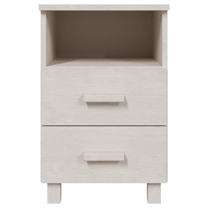 Comodino Bianco 40x35x62 cm in Legno Massello di Pino cod mxl 31181