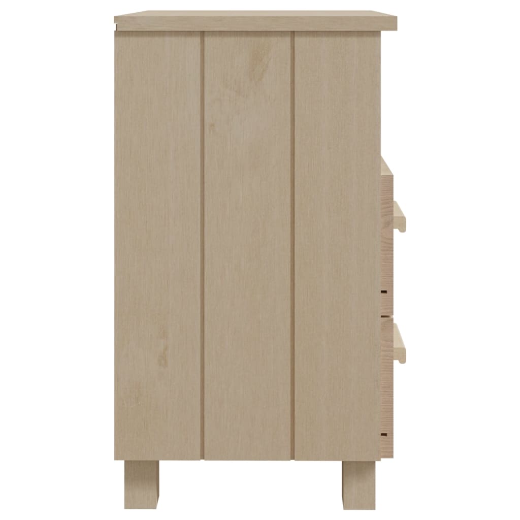 Comodini 2 pz Miele 40x35x62 cm in Legno Massello di Pino cod mxl 30916