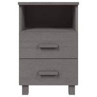 Comodini HAMAR 2 pz Grigio Chiaro 40x35x62 cm Legno di Pino 340419